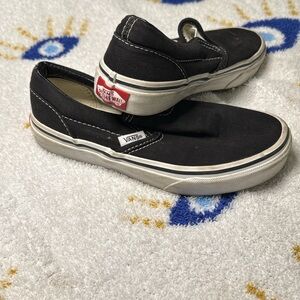 Vans Black Canvas Slip-On Shoes
